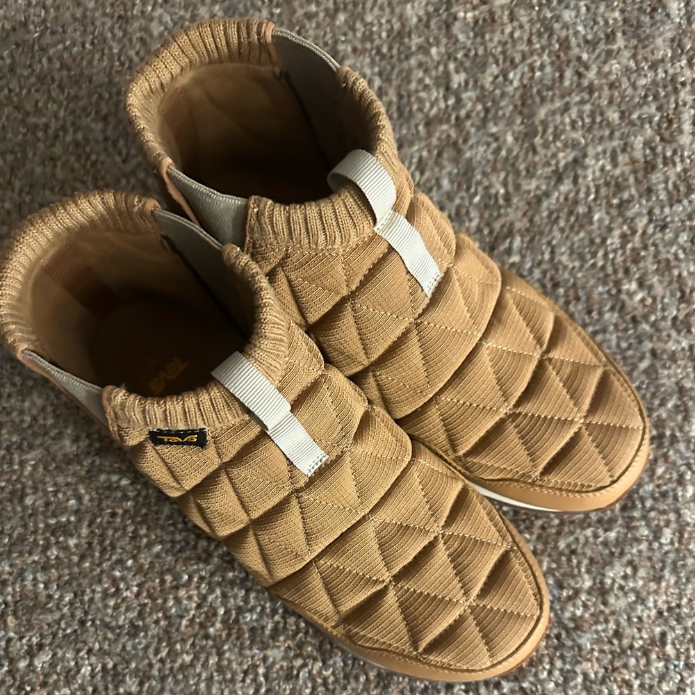Teva Brown Quilted Slip-On Sneakers